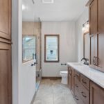 673 Black Earth Owners Bathroom Vanity + Tiled Shower