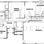 Hank Floor Plan. 2,381 Sq Ft. 3 Bedrooms. 2 Bathrooms. 3-Car Garage. Clustered Bedrooms.