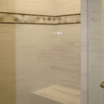 2411 Pristine Owners Walk-In Tiled Shower. Built-In Bench Seat.