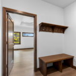 3409 Schubert Mud Room. Bench and Coat Hooks with Shelf Above.